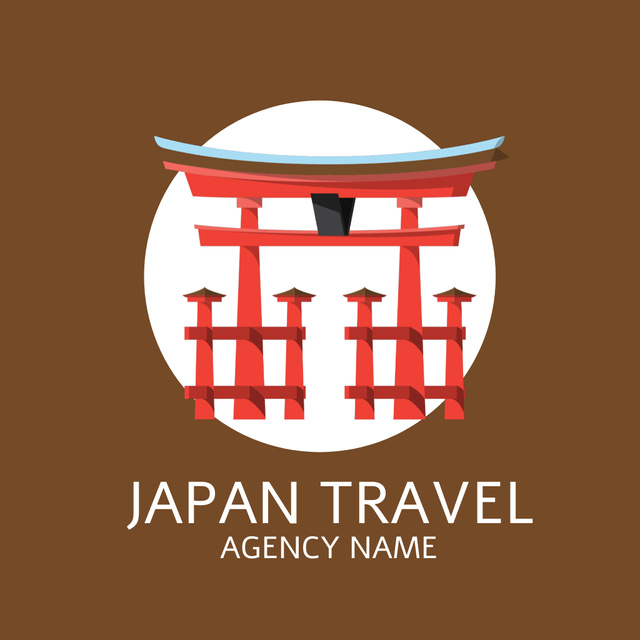 Travel Tour to Japan Animated Logo Modelo de Design