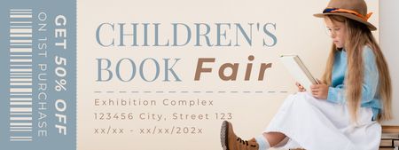 Children's Book Fair Coupon Design Template