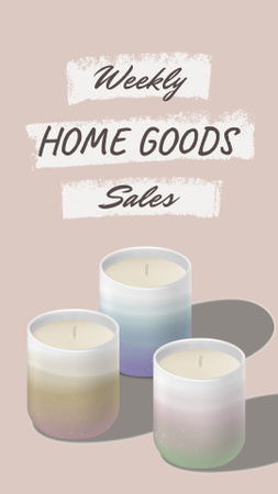 Homer Decor Offer with Aroma Candles Instagram Video Story Πρότυπο σχεδίασης