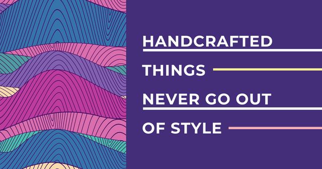Citation about Handcrafted things Facebook AD – шаблон для дизайну