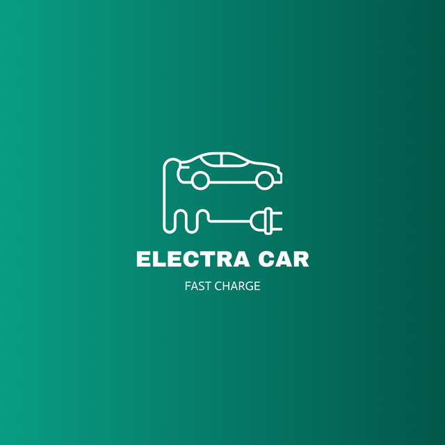 Transport Shop Promotion with Electric Car Logo 1080x1080px Šablona návrhu