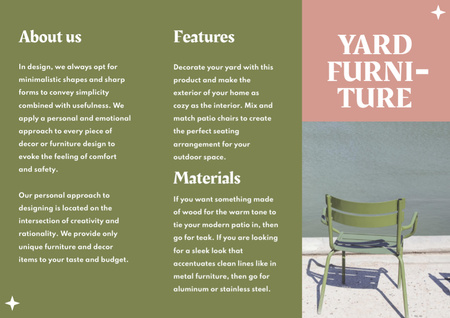 Best Outdoor Yard Furniture Brochure Din Large Z-fold Πρότυπο σχεδίασης