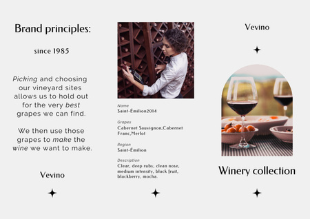 Platilla de diseño Ad of Wine Tasting with Wineglasses and Snacks Brochure Din Large Z-fold