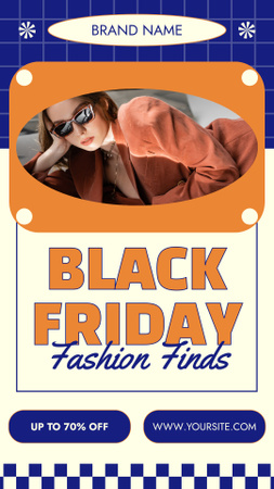 Plantilla de diseño de Black Friday Deals on Fashion Outfits Instagram Video Story 