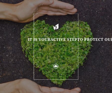 Ontwerpsjabloon van Large Rectangle van Citation about protect our environment