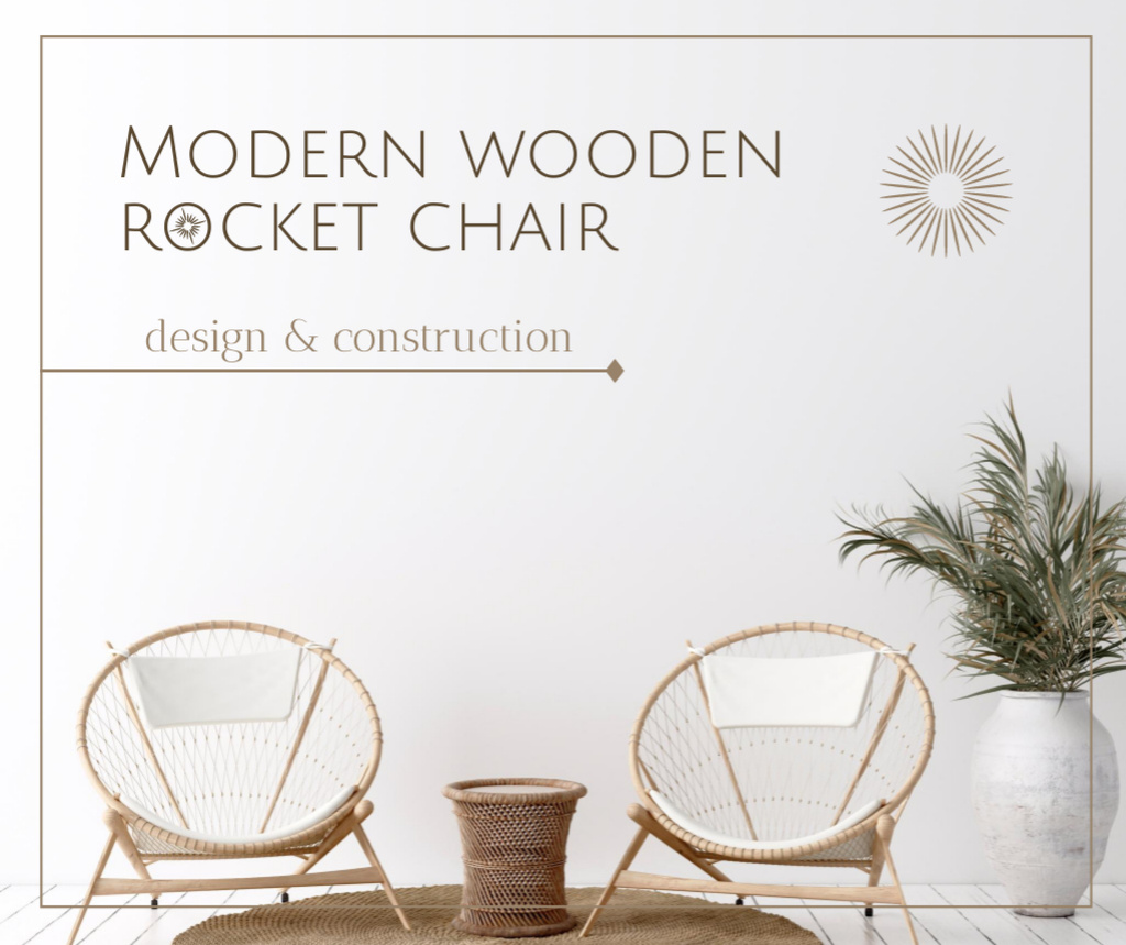 Modèle de visuel Wooden Garden Chairs Offer - Facebook