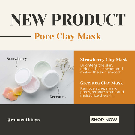 Designvorlage New Special Face Mask für Instagram