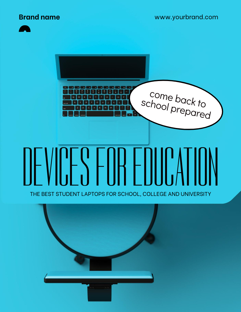 Template di design Devices for Education Sale Poster 8.5x11in