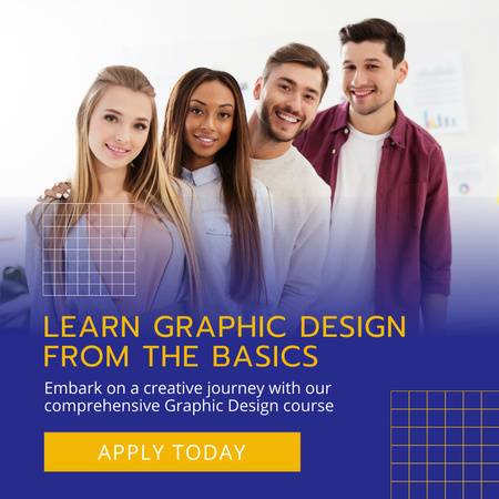 Designvorlage Grafikdesign-Grundlagenkurse Ad für Instagram