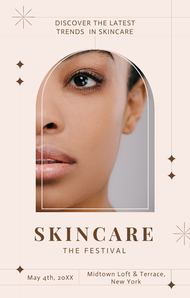 Skincare Products Festival's Ad Layout with Photo Invitation 4.6x7.2in Modelo de Design