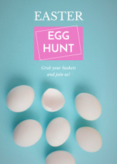 Announcement Of Egg Hunt Event At Easter In Blue