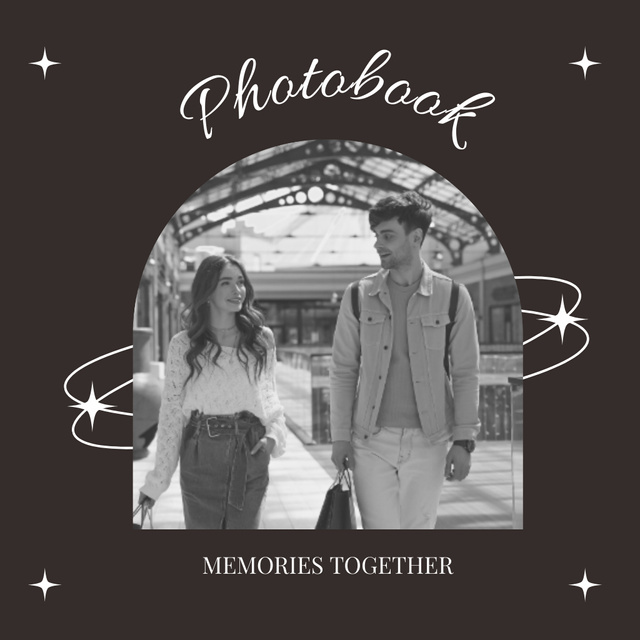 Photo Memories of Beautiful Young Couple Photo Book Πρότυπο σχεδίασης