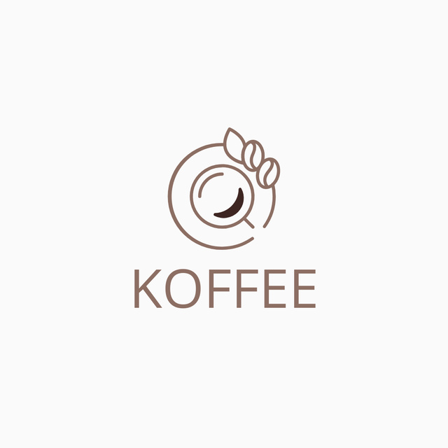 Simple Coffee Shop Emblem Logo 1080x1080px Tasarım Şablonu