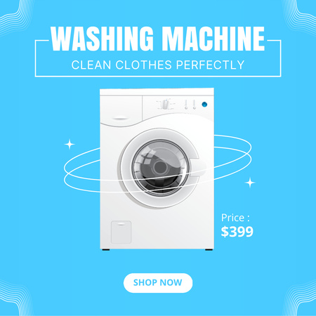 Best Price Offer for Washing Machine Instagram Design Template