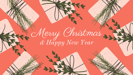 Platilla de diseño Merry Christmas & Happy New Year Wishes FB event cover