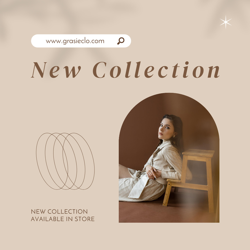 Ontwerpsjabloon van Instagram van New Collection of Female Wear Available In Shop