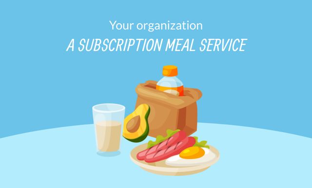 Subscription Meal Services Offer Business Card 91x55mm Šablona návrhu