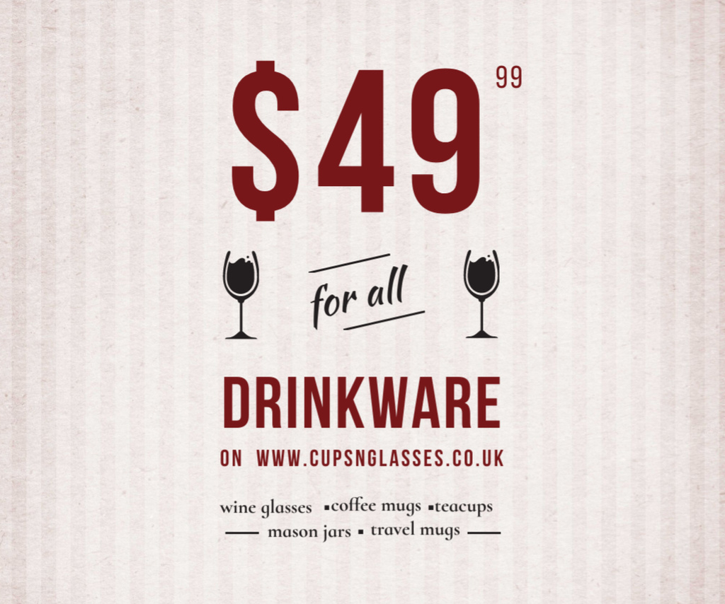Platilla de diseño Best Price Offer for All Drinks Medium Rectangle