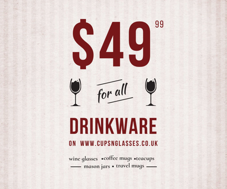 Best Price Offer for All Drinks Medium Rectangle Design Template