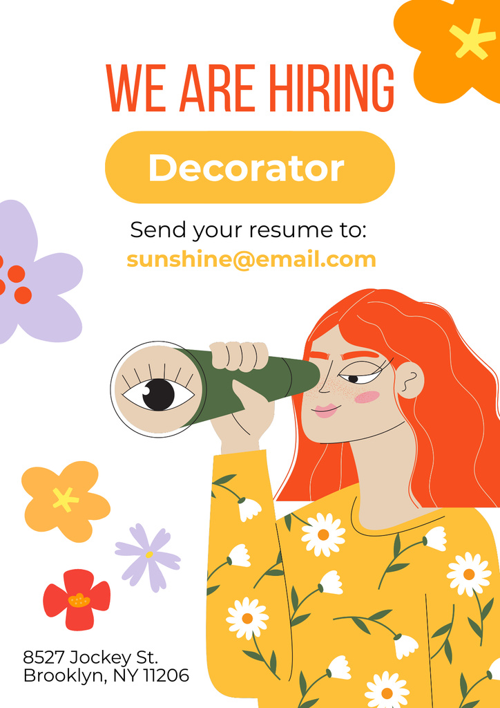  hiring Decorator poster Poster – шаблон для дизайну