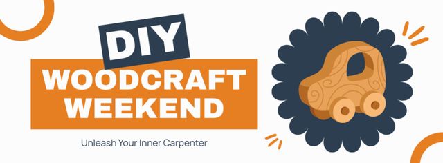 Designvorlage Ad of Woodcraft Weekend Event für Facebook cover