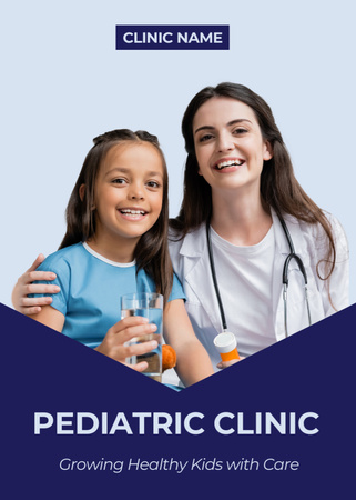 Pediatric Clinic Services Offer Flayer Tasarım Şablonu
