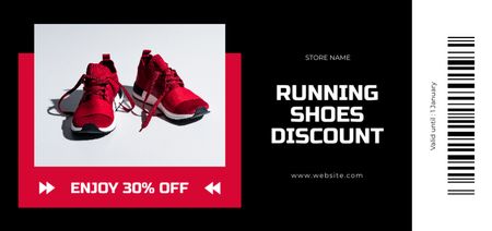 Sport Store Discount on Running Shoes Coupon Din Large Design Template