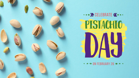 Pistachio nuts day celebration FB event cover tervezősablon