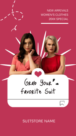 Stylish Suits Sale Offer Instagram Story Design Template