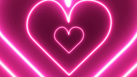 Ontwerpsjabloon van Zoom Background van Valentijnsdagvakantie met rode gloeiende harten