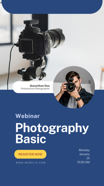 Photography Basic Webinar  Instagram Story Πρότυπο σχεδίασης