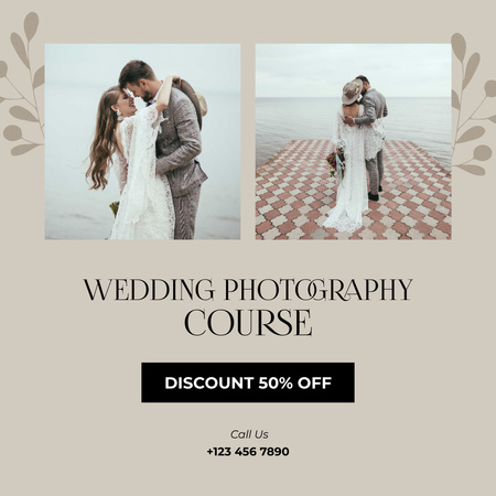 Ontwerpsjabloon van Instagram van Wedding Photography Course 