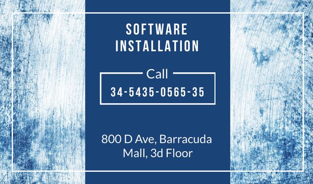 Plantilla de diseño de Software Installation Service Business card 