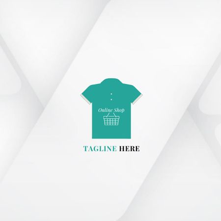 Online Store Ad with Shirt Logo tervezősablon