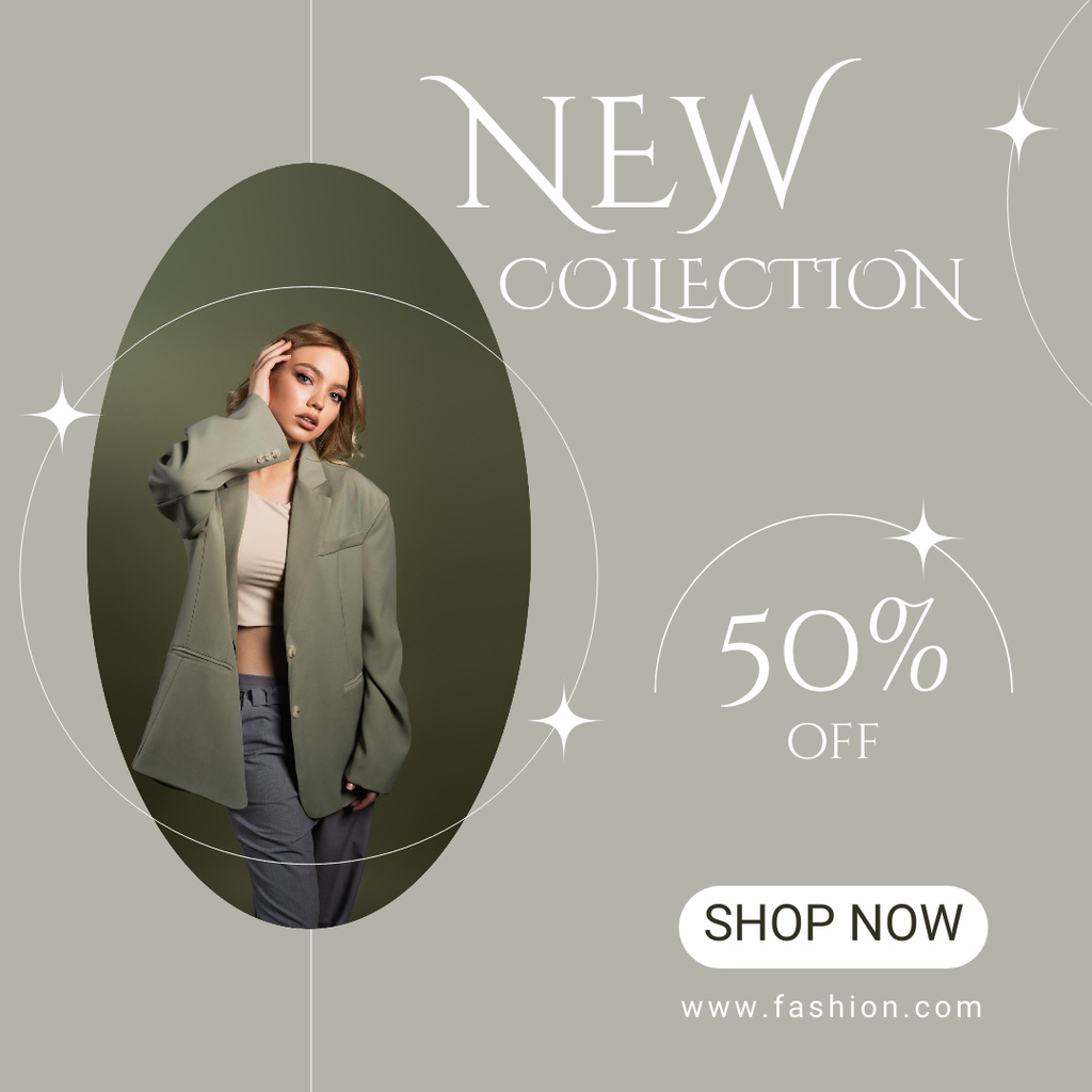 Ontwerpsjabloon van Instagram van Fashion Sale Of New Collection for Women