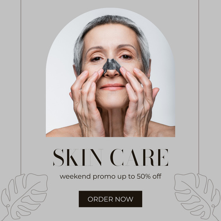 Skincare Product For Elderly With Discount Instagram Design Template