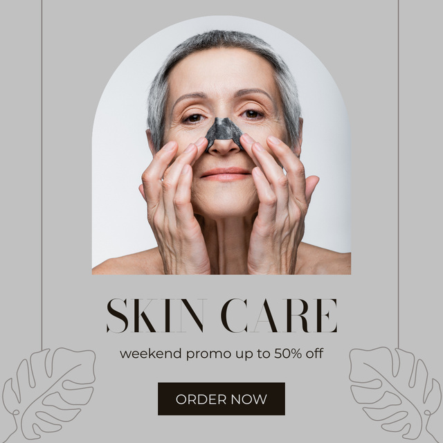 Skincare Product For Elderly With Discount Instagram Πρότυπο σχεδίασης