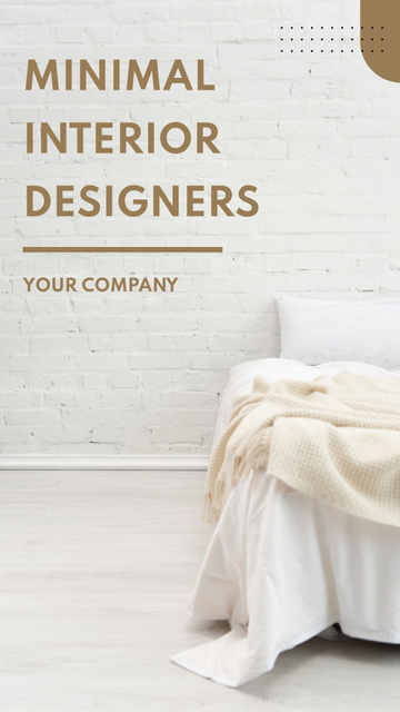 Minimal Interior Design Concepts Beige and White Mobile Presentation Design Template