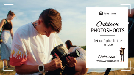 Awesome Outdoor Photography Service Offer Full HD video Šablona návrhu
