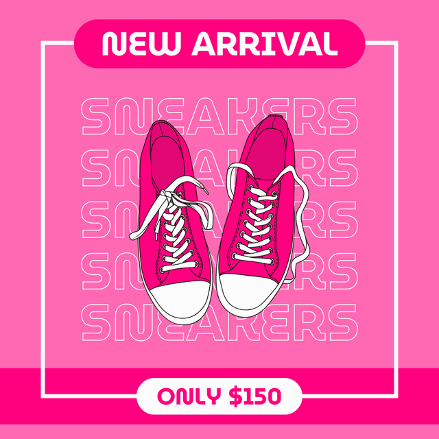 Ontwerpsjabloon van Instagram van New Arrival of Pink Shoes