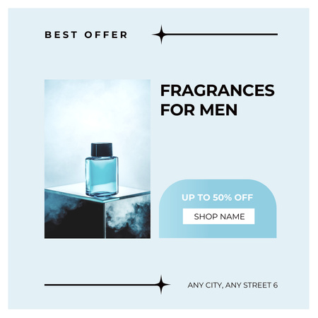 New Arrival of Fragrances for Men Instagram Design Template