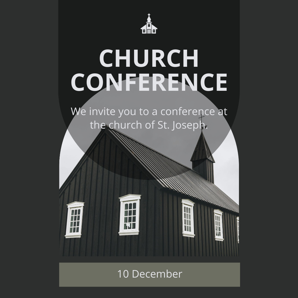 Ontwerpsjabloon van Instagram van Conference in Church