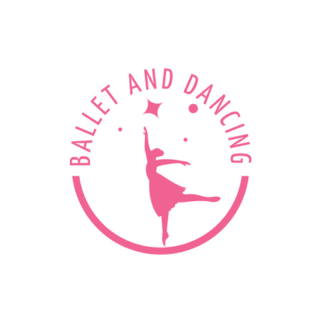 Bale Dans Stüdyosu Amblemi Animated Logo Tasarım Şablonu