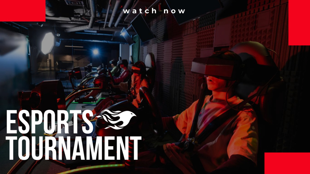 Esports Tournament With Man Youtube Thumbnailデザインテンプレート