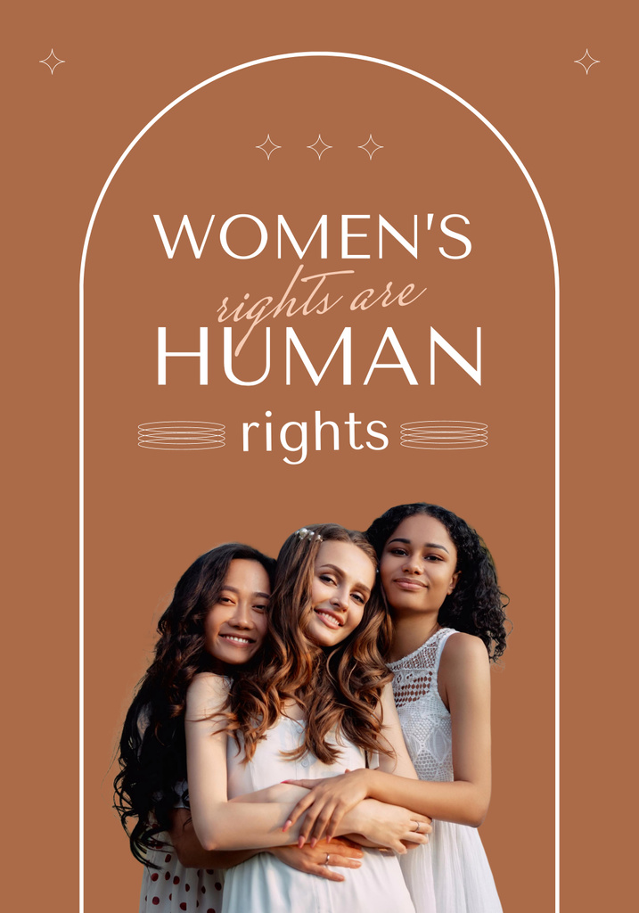 Encouraging Women's Rights Advocacy Poster 28x40inデザインテンプレート
