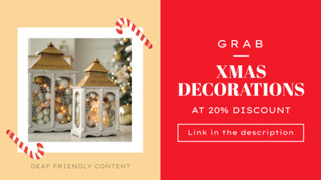 Platilla de diseño Offer of Bright Christmas Decorations Full HD video