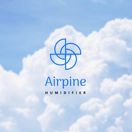 Designvorlage kühler ventilator mit wolken für Logo