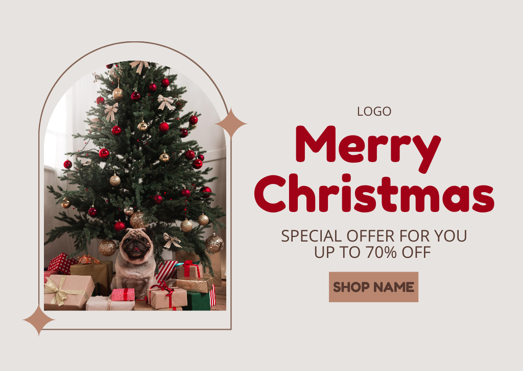 Christmas Essentials Sale Card – шаблон для дизайна