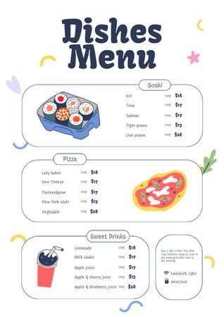 Food Menu Announcement Menu – шаблон для дизайну