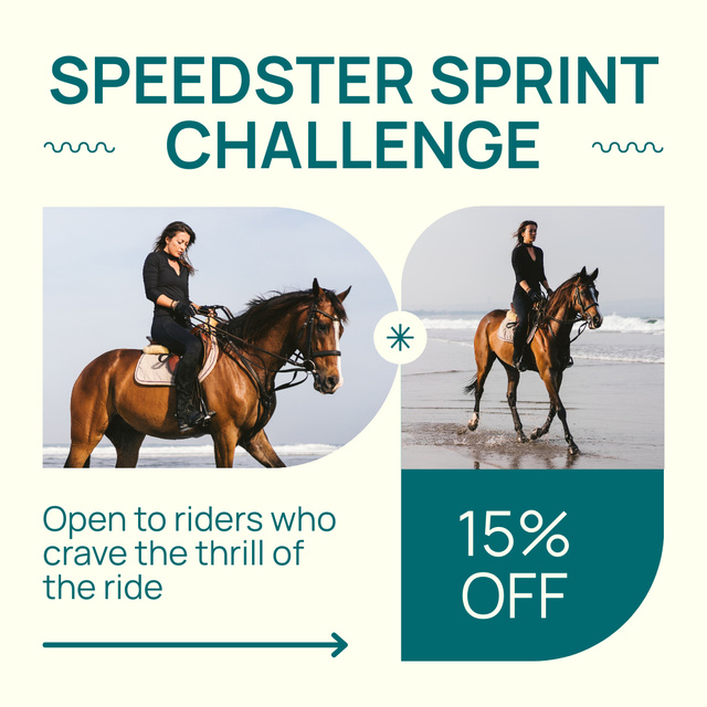 Plantilla de diseño de Opening Opportunity to Participate in Equestrian Competitions at Discount Instagram 